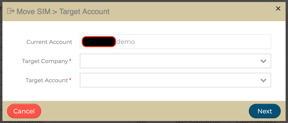 3.10 - Move SIM / Change SIM Account