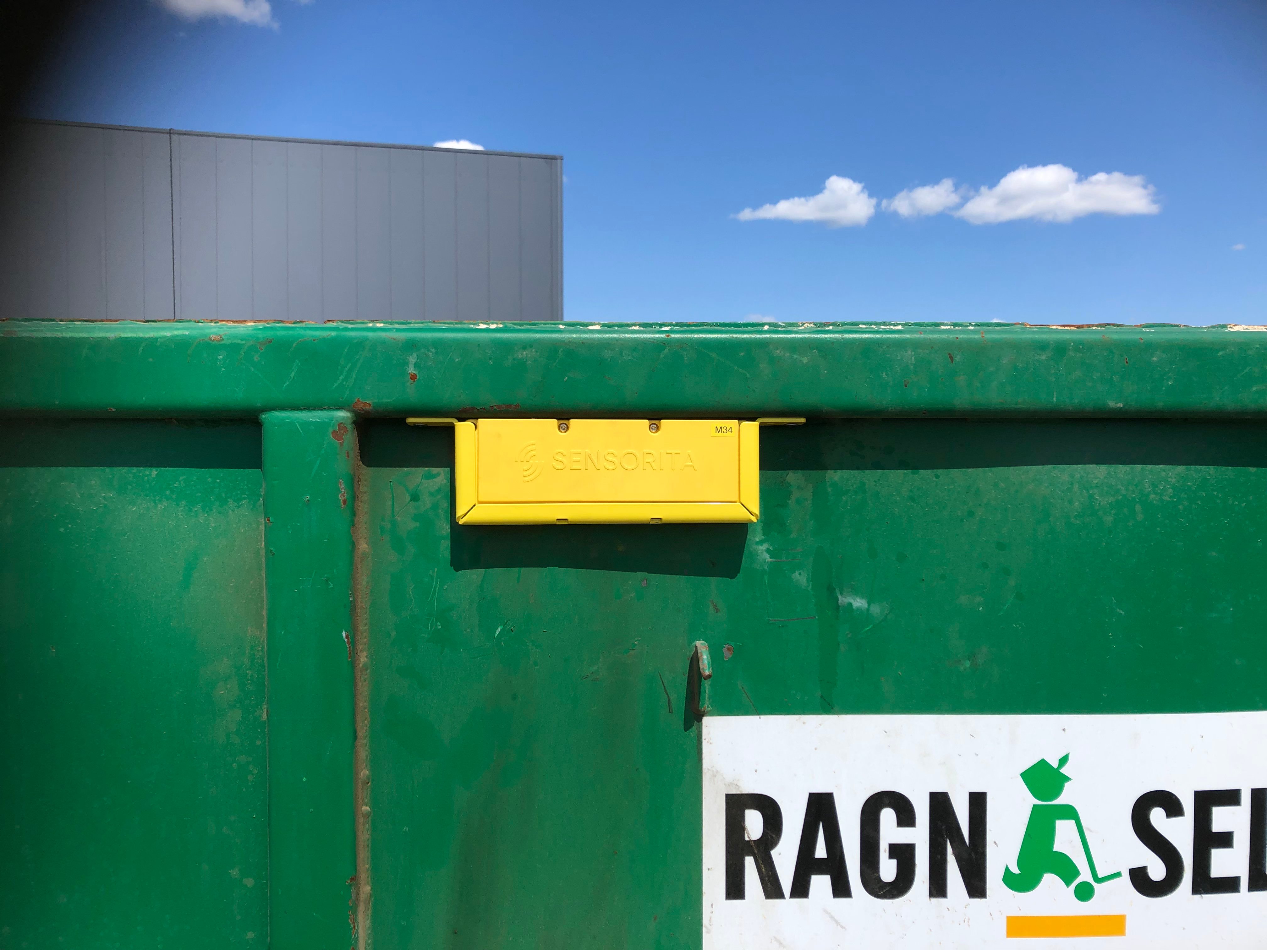Green Trash Container