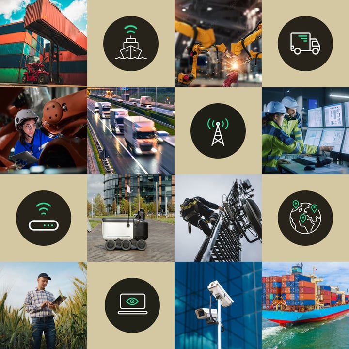 Banner che illustra gli standard LTE per l'IoT, tra cui Cat 1, Cat 1 bis, LTE-M e NB-IoT, evidenziando le diverse opzioni di connettività e i casi d'uso.