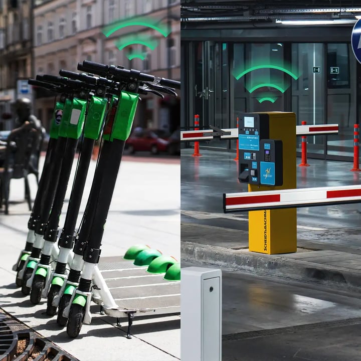 LoRaWAN vs cellular connectivity comparison illustrating low-power wide-area networking for long-range, low-data IoT use cases versus high-speed cellular networks for reliable, real-time data transmission and broader coverage.