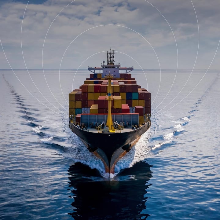 Cargo containers connected through IoT sensors using Com4’s global IoT connectivity for real-time tracking and monitoring