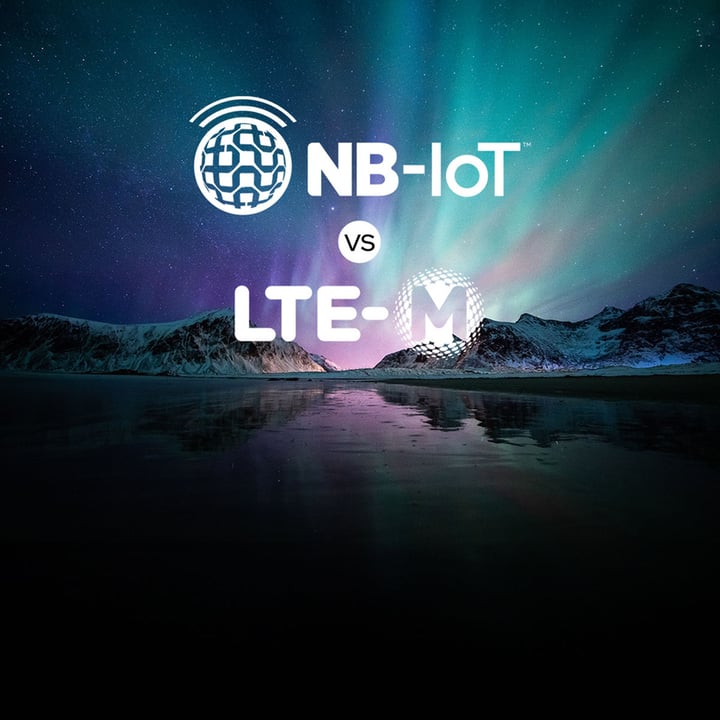 NB-IoT vs LTE-M comparison for IoT showing differences in coverage, power consumption, mobility, latency, and use cases