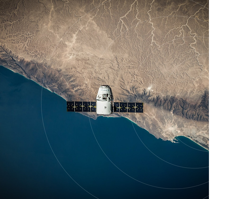 Satellite with circles