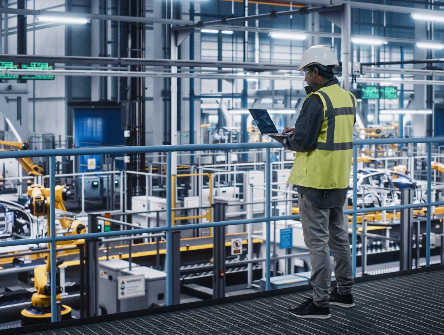 Industry worker with laptop