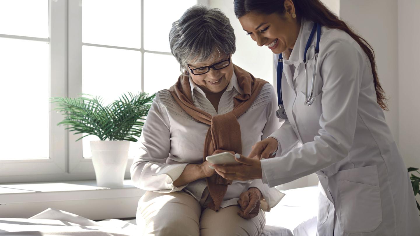 Nurse with old woman