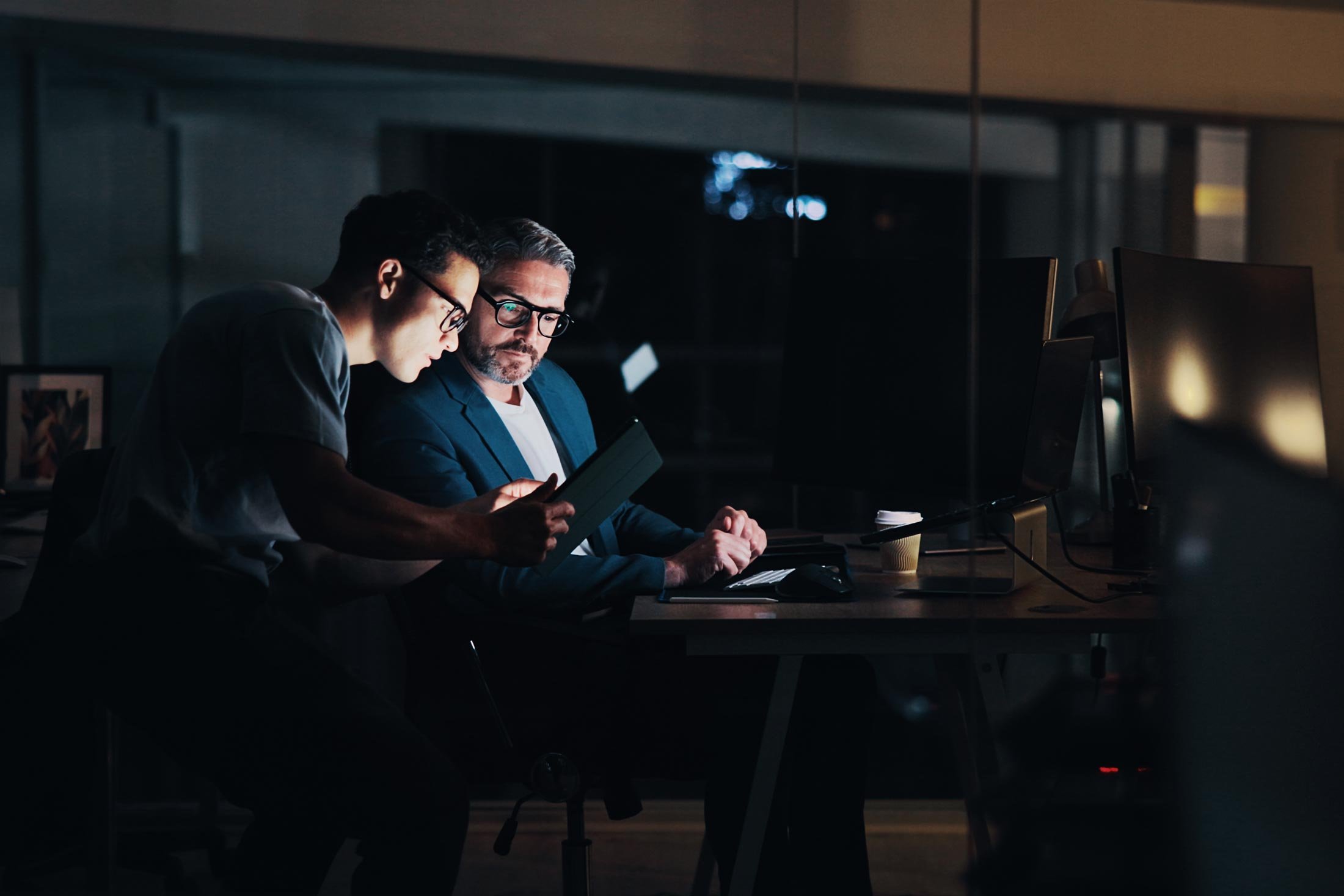 Webinar hero banner with digital connectivity theme and event details