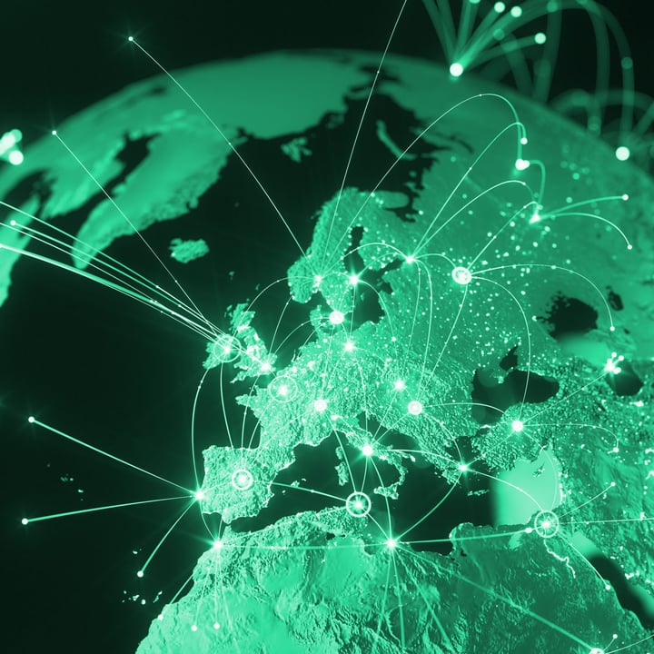 Global IoT coverage map showing Com4 cellular IoT roaming connectivity across more than 190 countries, delivering one of the best global IoT coverage networks in the world.