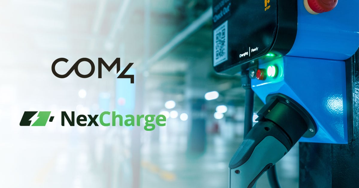 Nexcharge uses Com4’s reliable IoT connectivity to power intelligent EV charging stations, enabling real-time monitoring, remote management, and efficient energy distribution for electric vehicles.