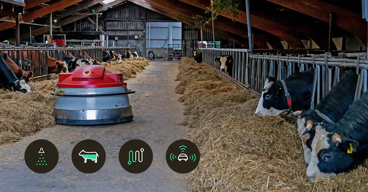 IoT-connected robotic cattle feeder using LTE-M and eSIM technology for automated livestock feeding and smart agriculture optimization