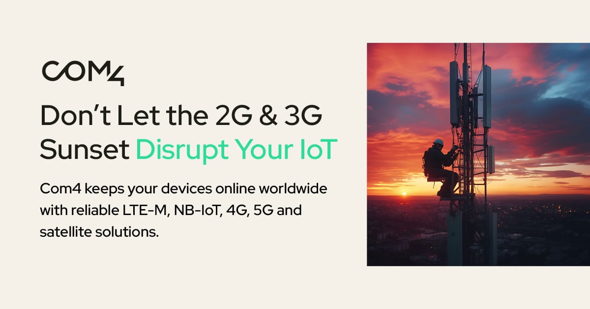 Banner announcing 2G and 3G network sunset and migration to LTE-M and 4G technologies