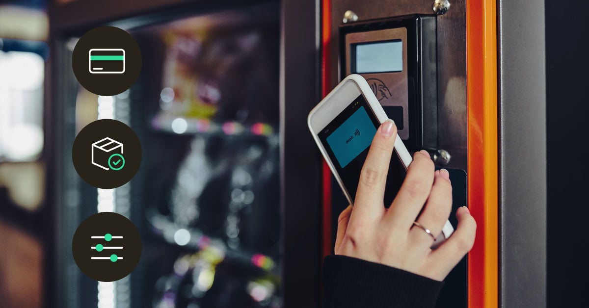 Smart vending machines with IoT connectivity enabling remote monitoring, payments, and performance insights.