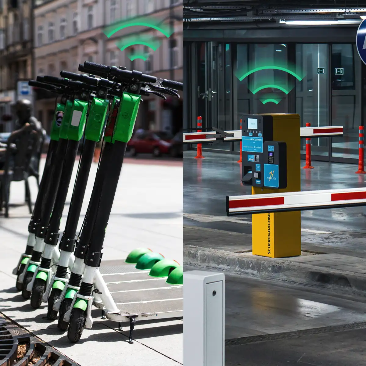 LoRaWAN vs cellular connectivity comparison illustrating low-power wide-area networking for long-range, low-data IoT use cases versus high-speed cellular networks for reliable, real-time data transmission and broader coverage.